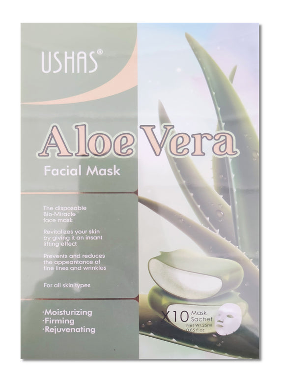 Ushas - Aloe Vera Facial Mask (Pack of 10)