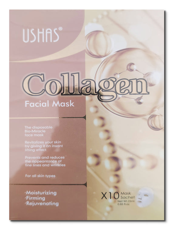 Ushas - Collagen Facial Mask (Pack of 10)