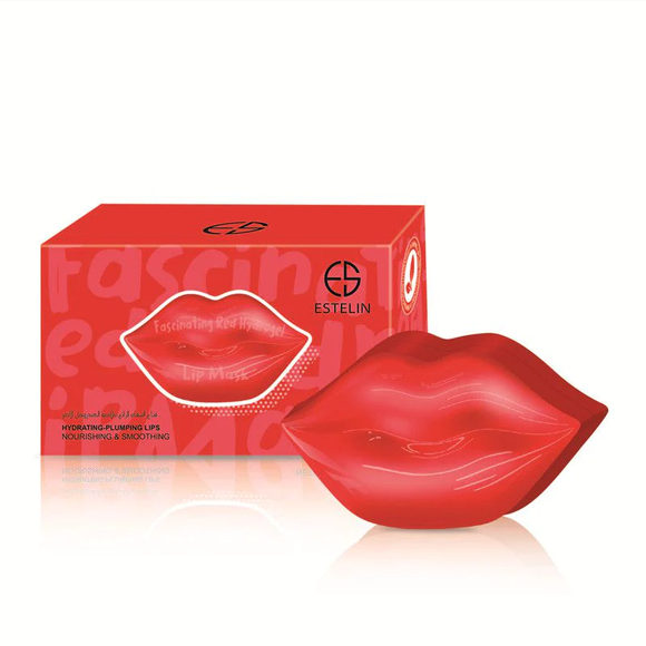 Estelin Hydrogel Lip Masks Plumps Lips 22 Pieces - Fascinating Red