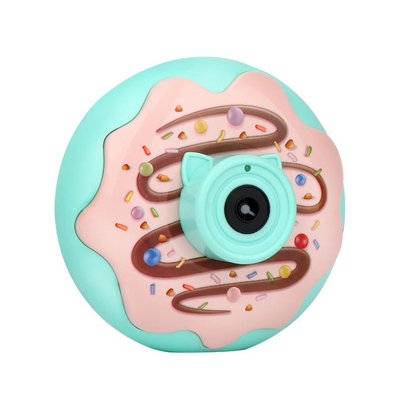 Donut Bubble Machine Camera Toy - Green/ Pink - Makeupsense