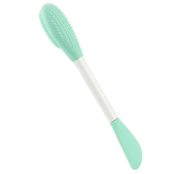 Double Sided Mask Brush and Face Scrub Light Green