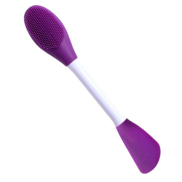 Double Sided Mask Brush and Face Scrub Purple