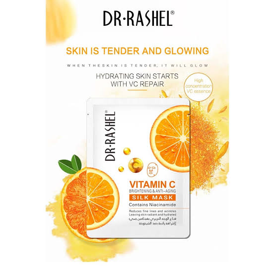 Dr Rashel Vitamin C Brightening and Anti-Ageing Silk Mask ( Pack of 5) - Makeupsense