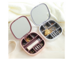Trendy, Pastel Jewelry Box with Mirror - Pink & Purple