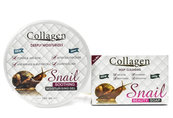Collagen Snail Beauty Soap & Collagen Deep Moisturising Gel Package