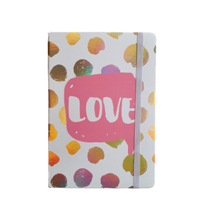 A5 96 page Journal Gold Dots - Makeupsense